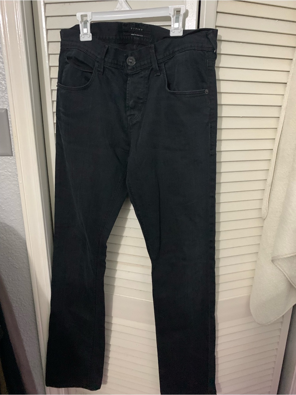 Hudson Jeans Men's Black Slim Straight Jeans
